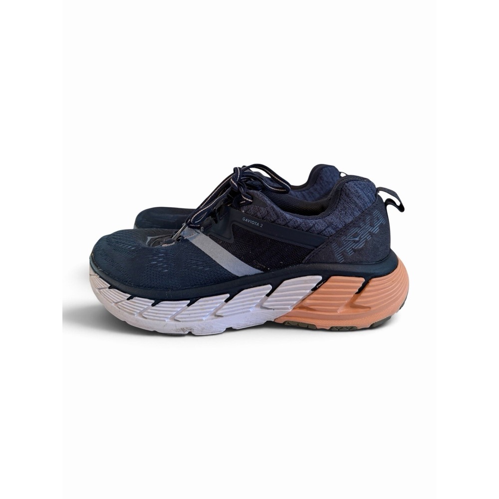 Hoka Women's Gaviota 2 Running Shoes Navy & Pink Size 9 Hiking Athletic Sneakers